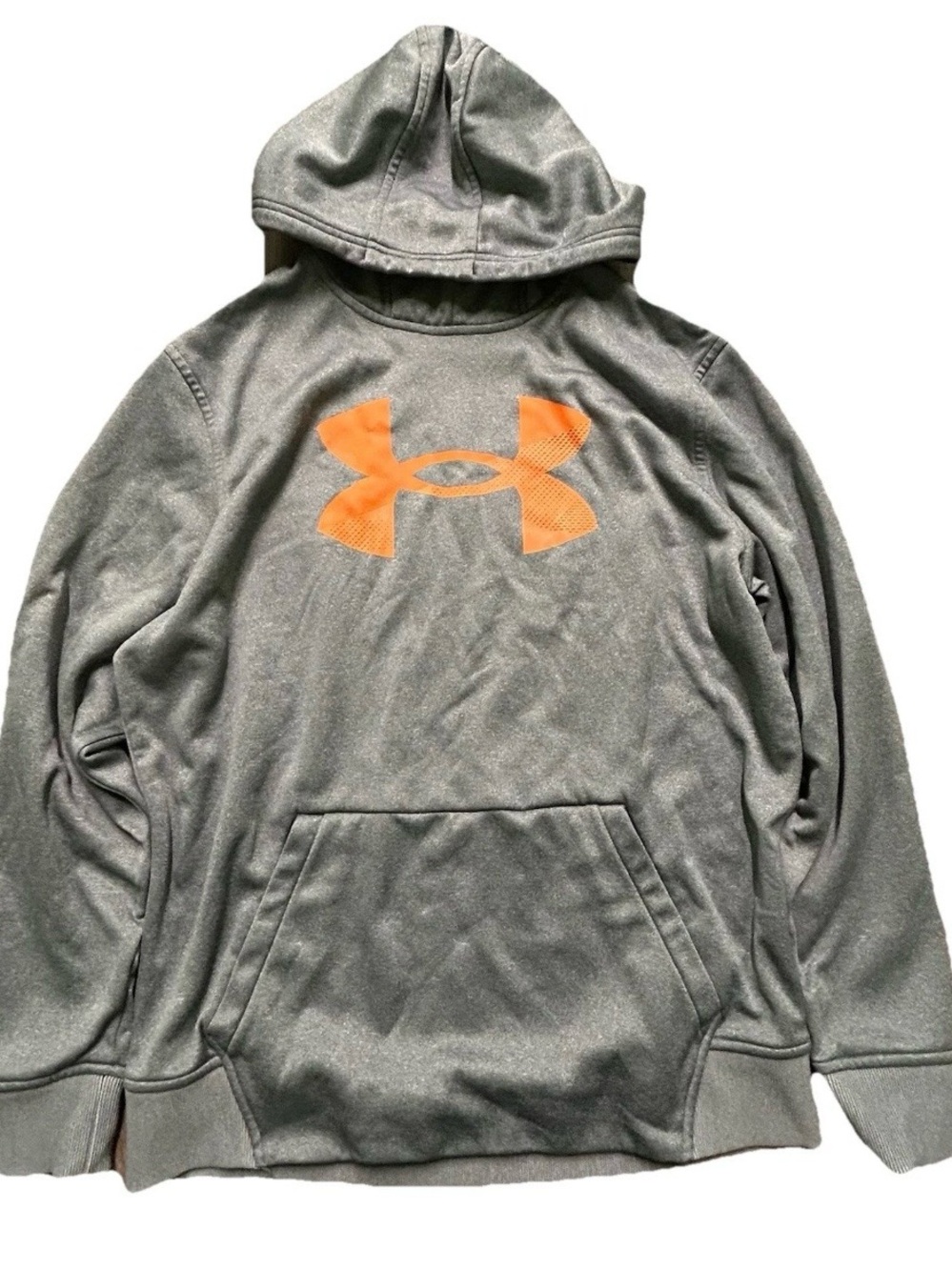 Men’s Under Armour Loose Grey Sweatshirt Hoodie Cold Gear Size Large